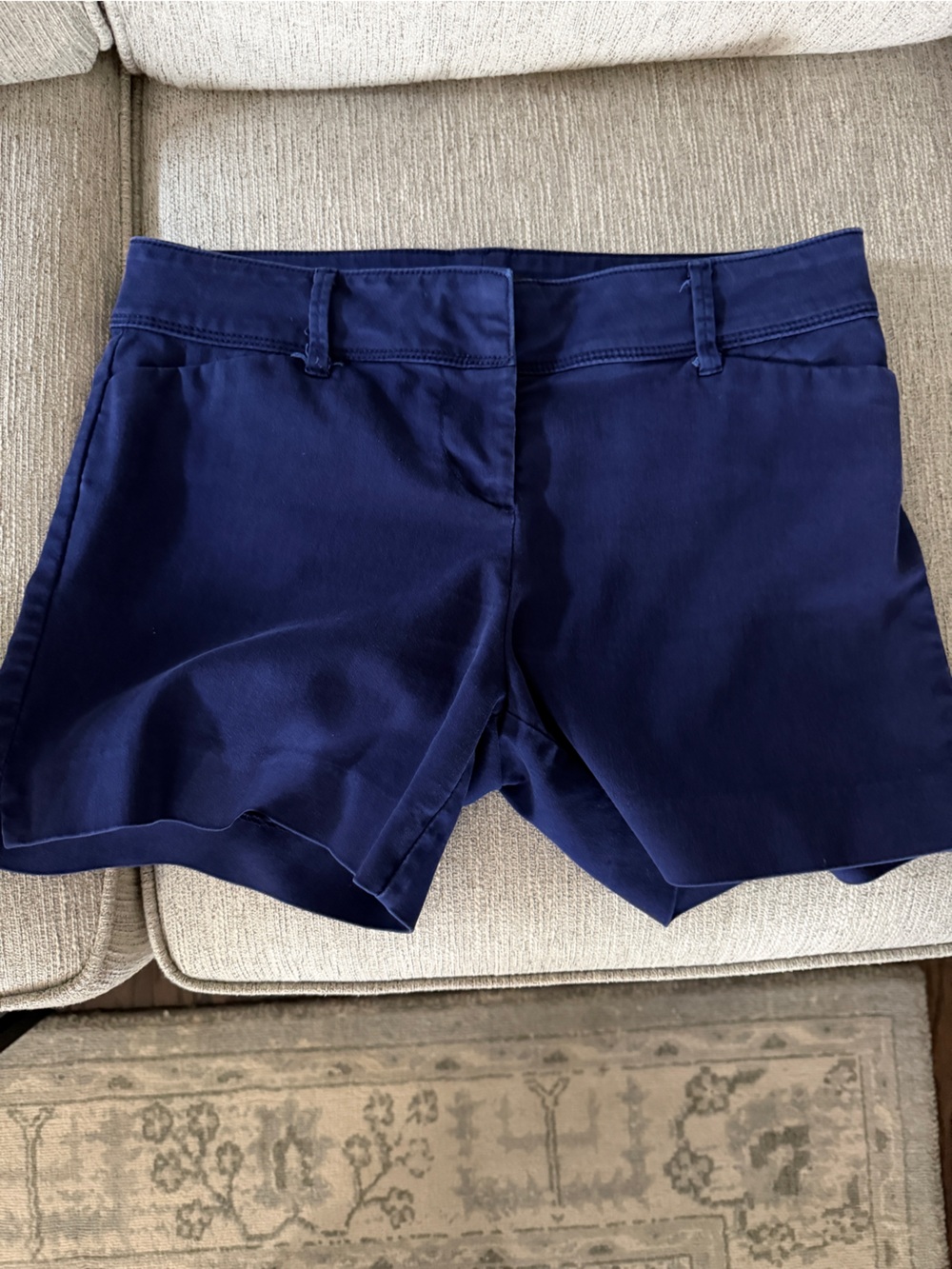 The Limited Navy Blue Tailored Bermuda Shorts